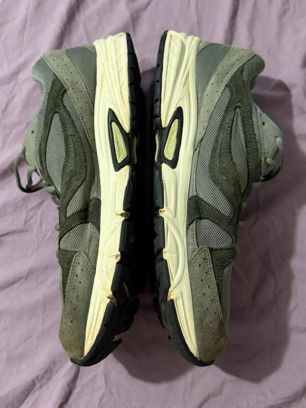Men Saucony Grid Ride Millennium Olive Off White Shoes Size 10.5 No Box